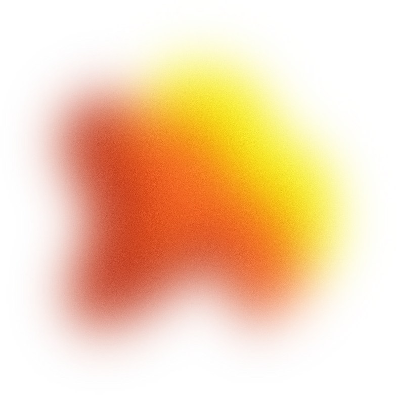 Glowy Gradient Orange Abstract Brush Stroke Blob